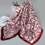 Wine Silk Scarf