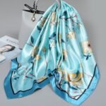 Baddie Blue Silk Scarf
