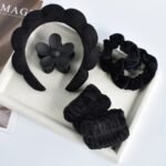 Black 6 Pieces Hair Band Set