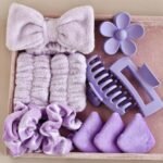 Purple Hair Accessories Set -12 Pieces