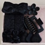 Black Hair Accessories Set -12 Pieces