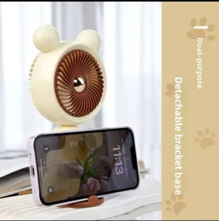 Mini Led Hand Fan with Phone holder