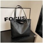 Black Weave Tote Bag