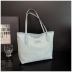 Ab Blue Weave Tote Bag