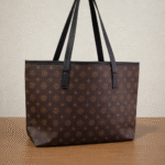 Brown Tote Bag with black handle