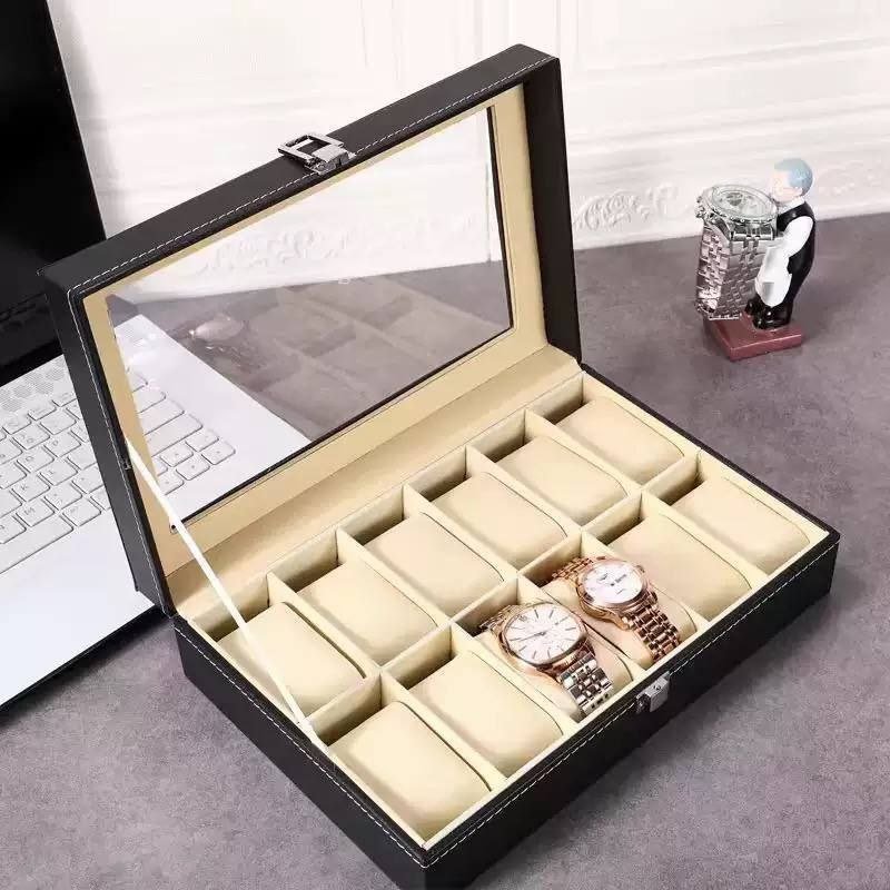 2026/05/1003546735.jpg 12 Slot Watch Box Storage Organizer - Image 1
