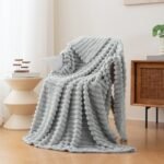 Grey Soft Warm  Flannel Blanket - Image 2