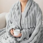 Grey Soft Warm  Flannel Blanket