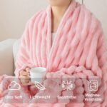Pink Soft Warm  Flannel Blanket - Image 3